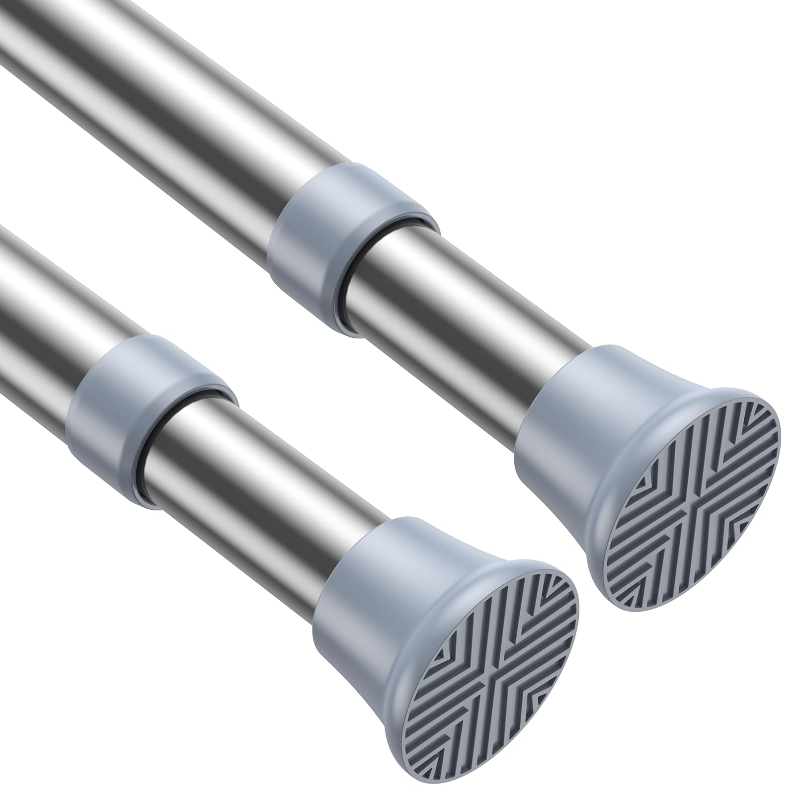 AIZESI Shower Curtain Pole 58-118cm Extendable No Drill Tension Rod