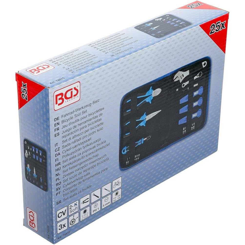 Juego de herramientas para bicicletas, 26 unidades, kit completo y versátil, reparaciones fáciles y rápidas - D-Work