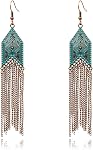 Western Earrings for Women Turquoise Dangle Earrings Boho Country Concert Outfits Western Jewellery for Women Vintage Earring