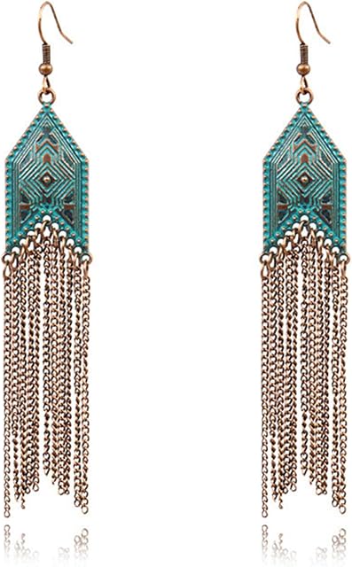 Western Earrings for Women Turquoise Dangle Earrings Boho Country Concert Outfits Western Jewellery for Women Vintage Earring