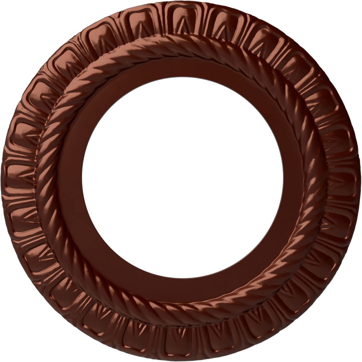 10 5/8"OD x 5 3/4"ID x 1/2"P Claremont Ceiling Medallion (Fits Canopies up to 7"), Hand-Painted Antique Copper