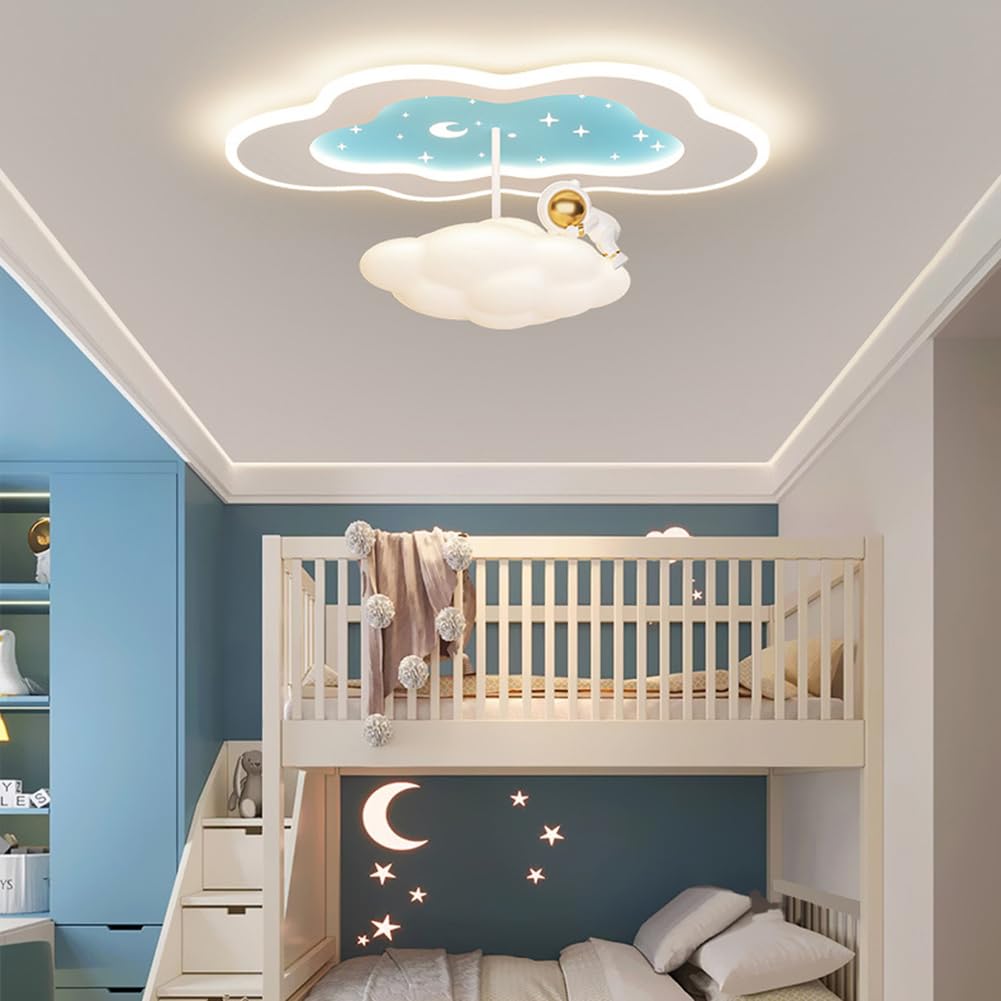 Children's Room Ceiling Light, Modern Dimmable LED Ceiling Lamp, Girls Boys Bedroom Lamp, for Boy Girl Bedroom, Kindergarten,Baby Room Nursery (A)