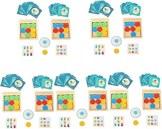 Didiseaon 5 Conjuntos De Quebra-Cabeças De Madeira De Aprendizagem Emocional Bloco Blocos De Madeira Para Blocos De Madeira Para Empilhar Tui Tui Le Módulo Pai-Pp