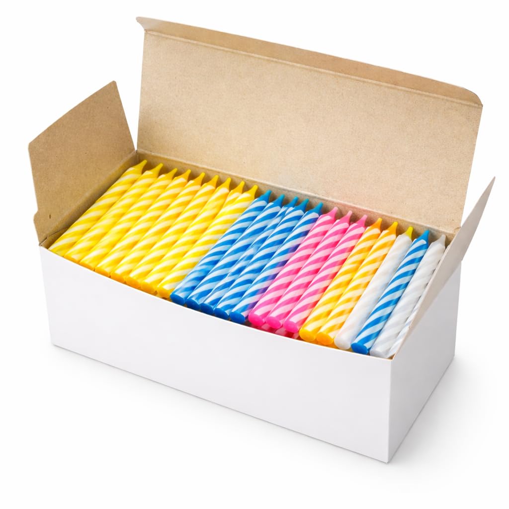 AuraDecor Birthday Stick Candle || Multi Colour || Birthday Candle || Assorted || Cake Candle || 900 gm (Approx 1200-1300 Stick Birthday Candle)