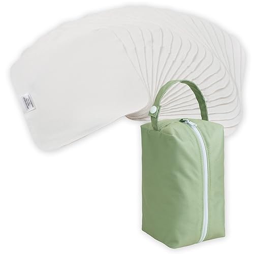 Miniatura 6 de Nora's Nursery - Toallitas reutilizables para bebé, 25 hojas en un paquete de toallitas de tela para bebé, toallitas reutilizables 100% algodón por