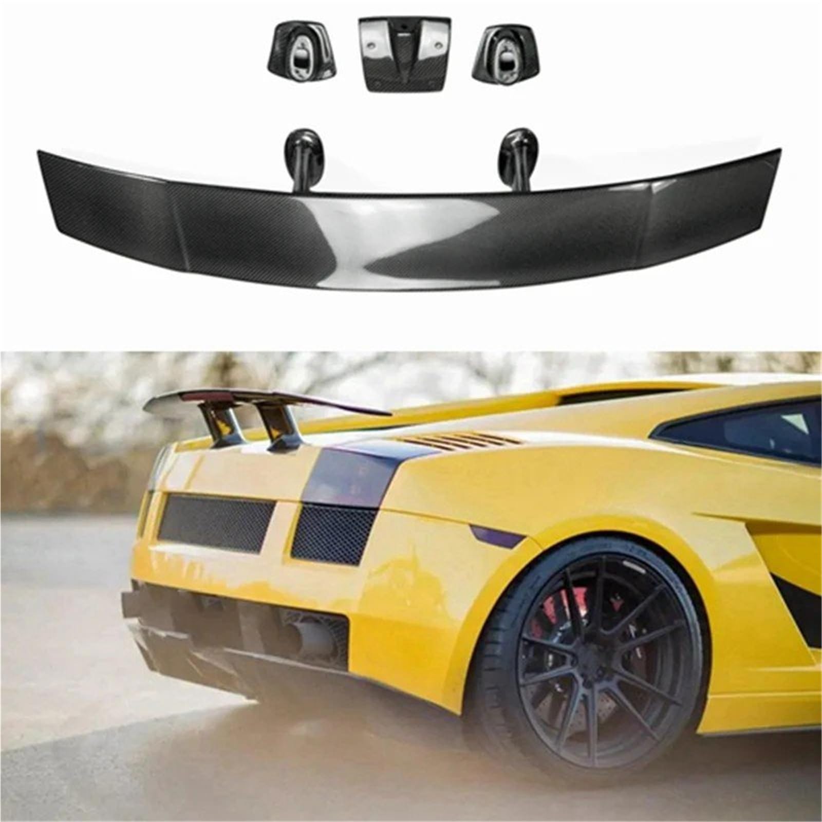 Dla Lamborghini Dla Gallardo LP540 LP550 LP560 2007-2014 Skrzydło Na Klapie Spoiler Bagażnika Lotka Tylny Dekoracja Zewnętrzna Samochodu Spojler Tylny Trunk Wing