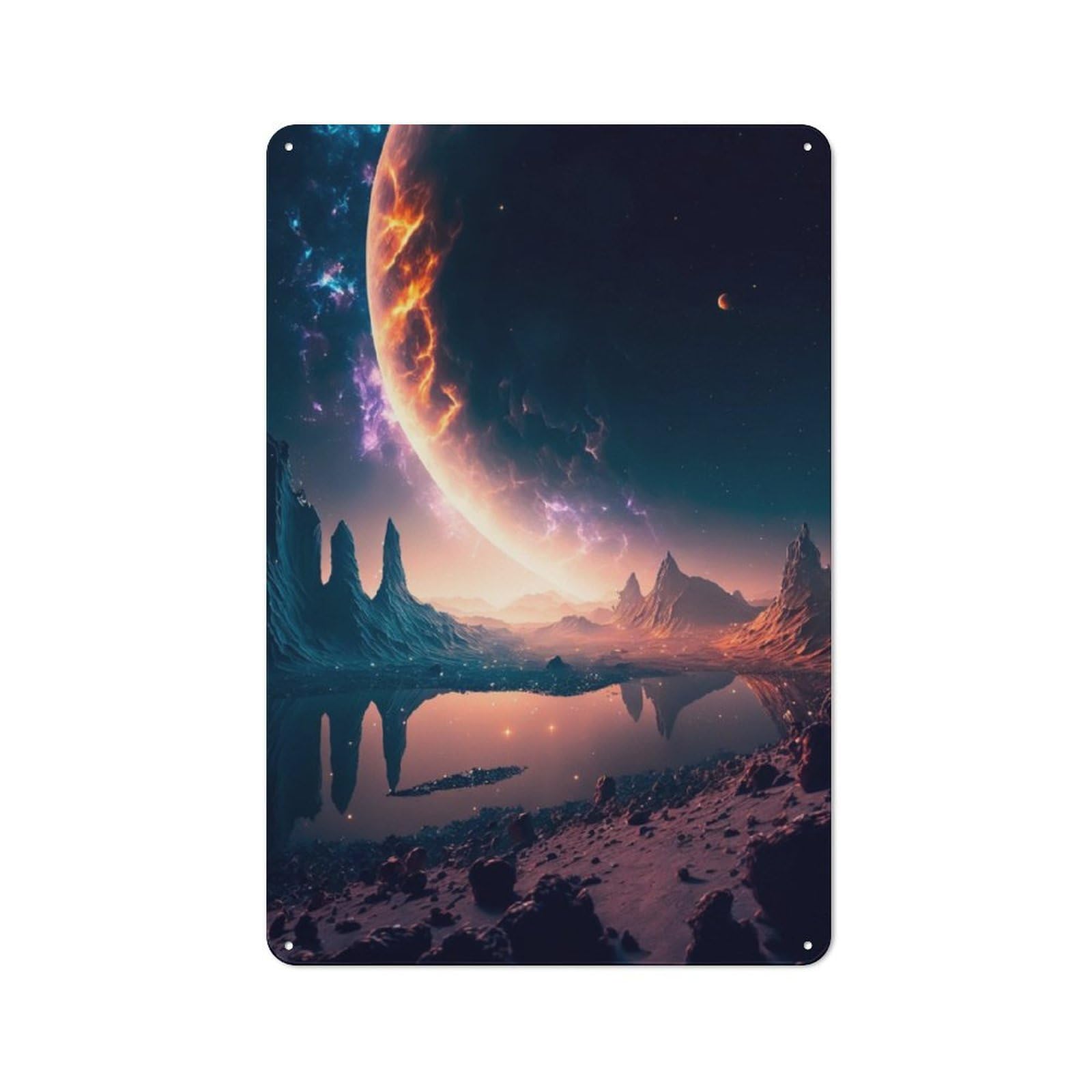 Junmoney Jupiter Metal Plaque 30X20cm With For Hallway Wall, Retro Decor, For Wall Display Collectors