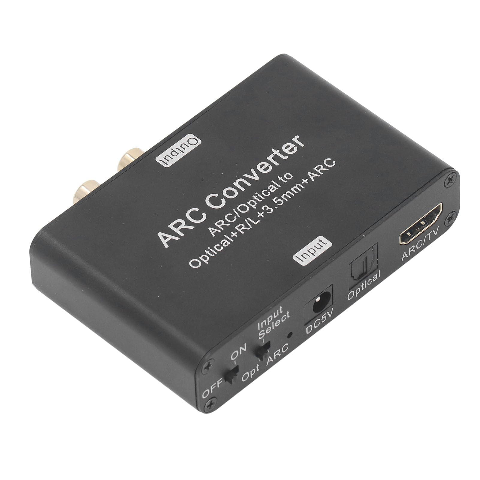 Convertisseur Audio Numérique vers Analogique 192 KHz avec Optique, Son Stéréo DAC Haute fidélité pour Amplificateur Haut-parleur TV, Transmission 5.1 Canaux Fibre Optique