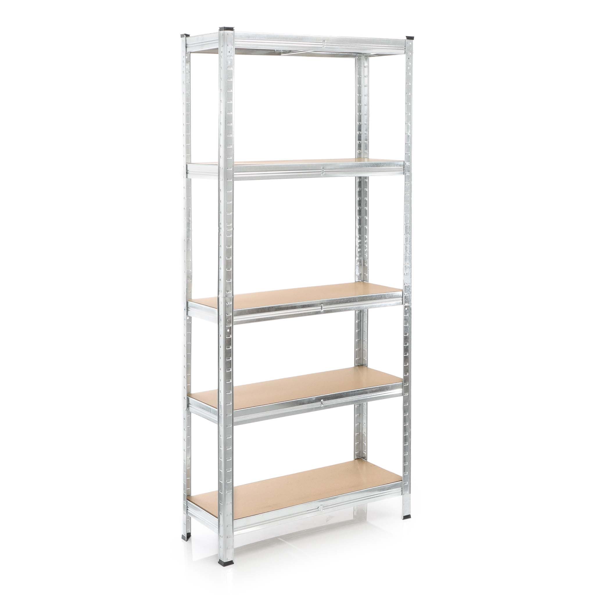 Wiltec Estantería para cargas pesadas zincada 174x75x30cm enchufable acero 875kg 5 baldas taller