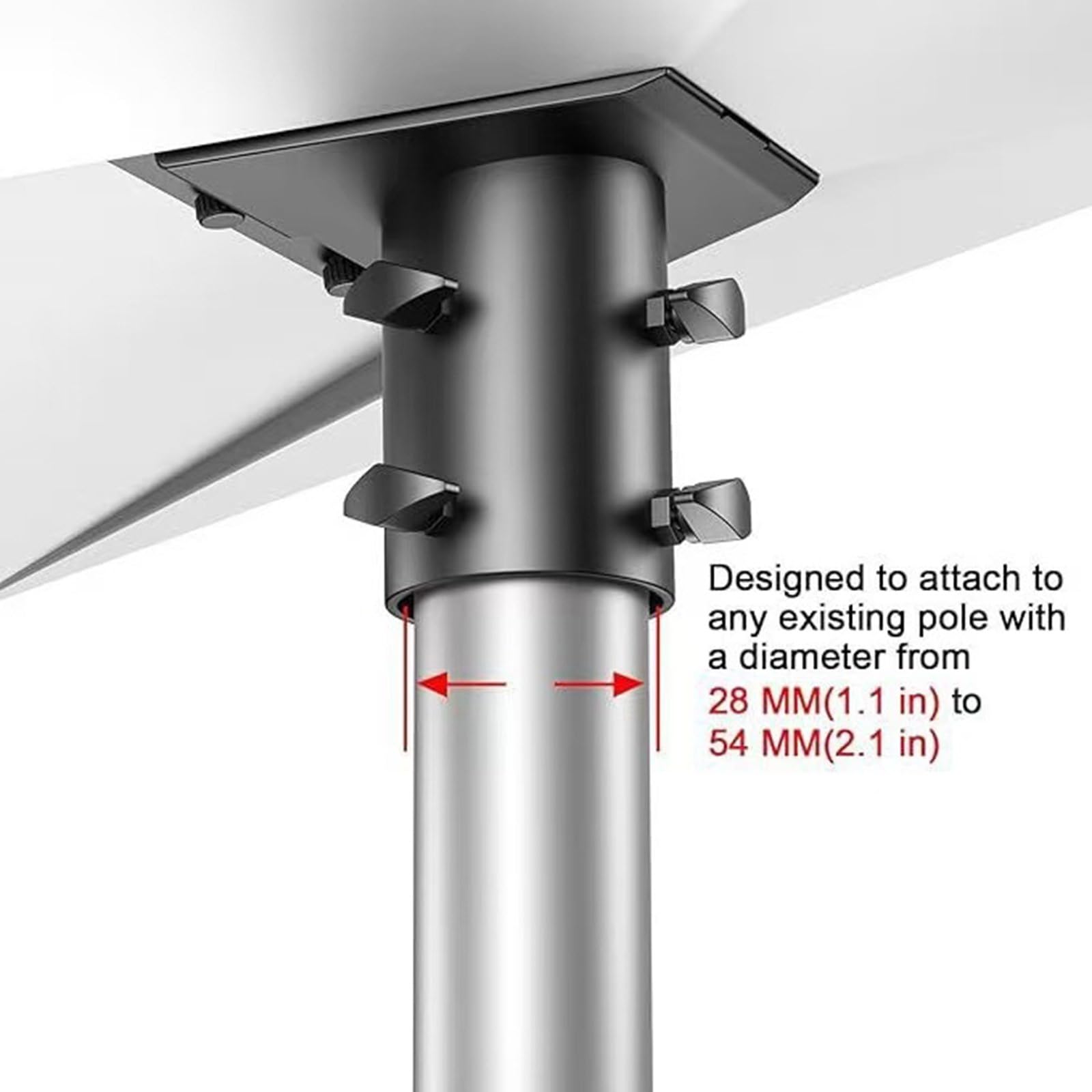 ordinarYone Soporte de antena pequeño para antena parabólica, funciona con 28 postes de 54 mm de diámetro y rotación flexible de 180 grados