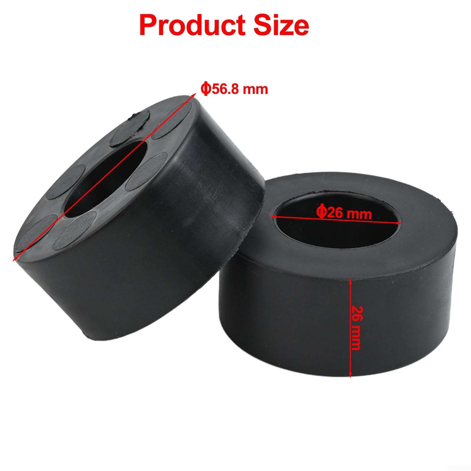 Yuanpgky Lot De 4 Entretoises En Caoutchouc 26 Mm Pour Barre De Guidage – Amortit Les Chocs, Réduit Les Collisions, Compatible équipements De Musculation – Noir