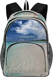 Irud Shcool Zaino Tropical Palm Trees On an Island Beach, borsa da lavoro leggera e resistente all'acqua, idea regalo per uomini e donne