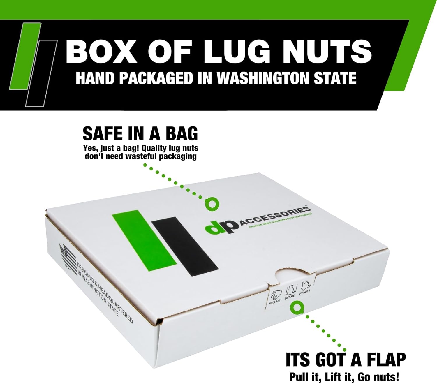 DPAccessories Lug Nuts Compatible with 2021-2026 Ford Bronco | Black OEM Style | for Factory Aluminum Wheels Only | Set of 27 Wheel Nuts | DFOBRO06F-BK/1