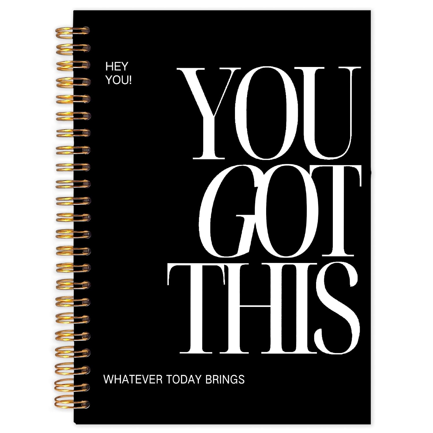 Yhtrg You Got This Inspirational Spiral Notebook Journal, Inspirational Notebook for Women, Motivational Journals, Black Motivational Positive