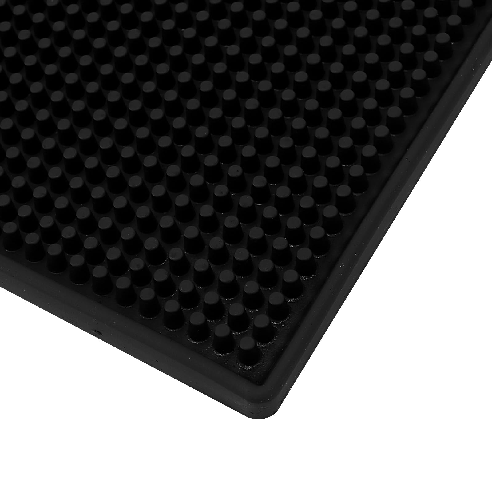 Juego de 3 alfombrillas de silicona para barra de bar, 45 x 30 x 1 cm, negro
