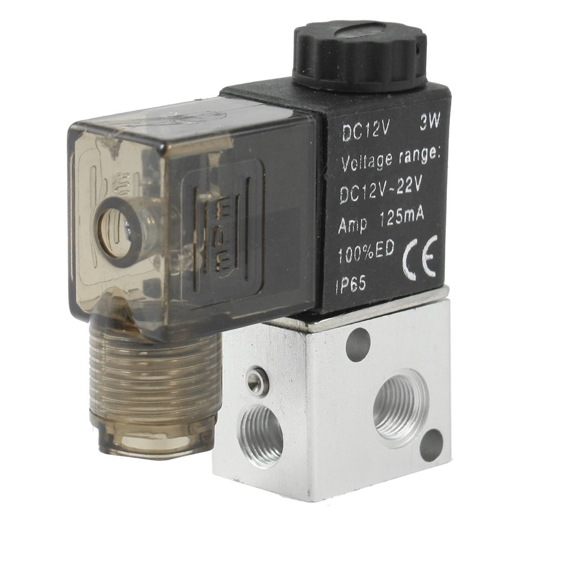 Électrovanne électrique pneumatique 12V DC 1/8 PT 3 voies pour distributeur d'air