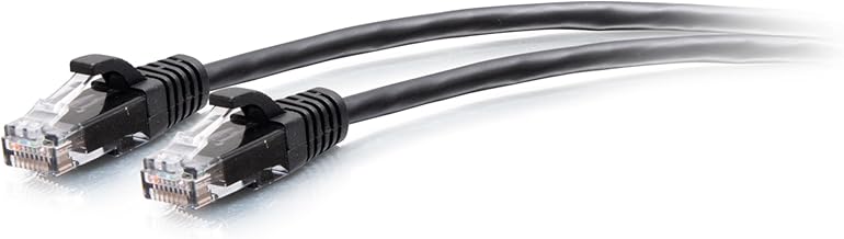 C2G 0.6M (2Foot) CAT6A Extra Flexible Slim Ethernet Cable, Ideal for use with Router, Modem, Internet,Wifi boxes, Xbox, PS5, Smart TV, SKY Q, IP Camera. Delivering Ultra Fast Internet Speeds. BLACK