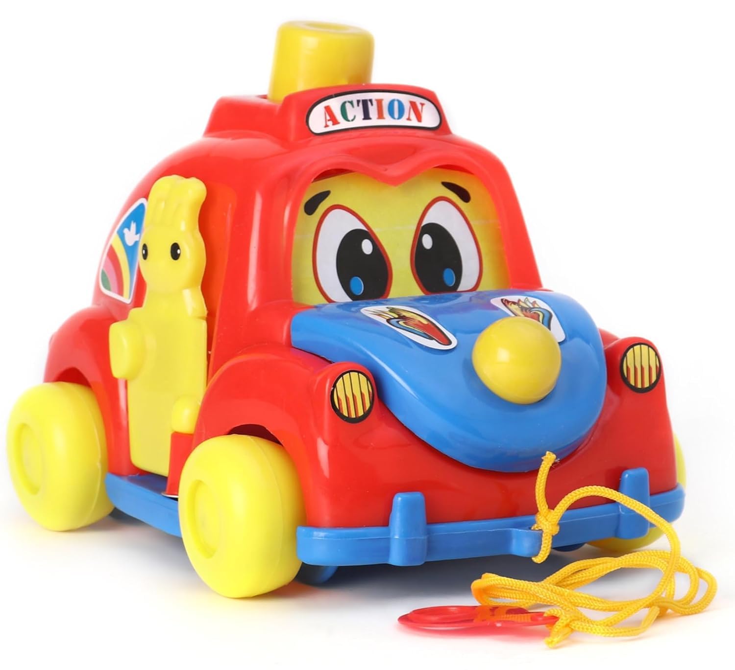 Kiddie castle Pull Along Action Toy Car for Children/Kids/Toddlers | Push Toys for 1+Year Old Kids | Pre School Toys (B0D83D22KZ) Amazon Price History, Amazon Price Tracker