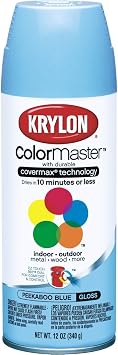 Krylon CoverMaxx Gloss Peekaboo Blue Spray Paint and Primer In One (NET