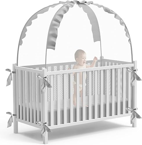 Jowenia Tienda de campaña para cuna de bebé, tienda de campaña de seguridad para evitar que el bebé se suba, toldo desplegable para cuna