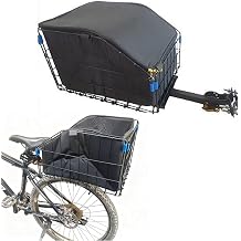Bicycle Pet Carrier Basket, Foldable Dog Cat Travel Bag with Waterproof Lining for All Bike Models