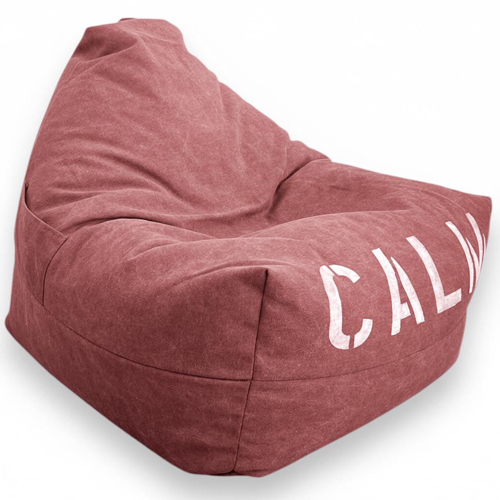 Aiire Puff Salon de Diseño Moderno - [100x70x70cm] Puf con Relleno Incluido Pintado a Mano en Algodón Premium - Bean Bag Chair Infantil o Decoracion Habitacion Juvenil Negro