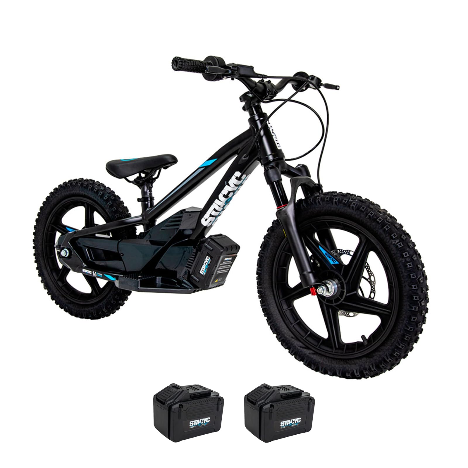 STACYC Brushless 16eDRIVE Elite Electric Balance Bike with Additional 6Ah E Bike Battery for Kids Ages 6-8 Years Old