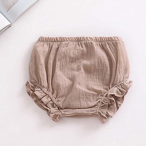 Miniatura 3 de Conjunto de 3 piezas de pantalones cortos para recién nacidos, para bebés, niñas y niños, mezcla de lino y algodón, lindos pantalones cortos