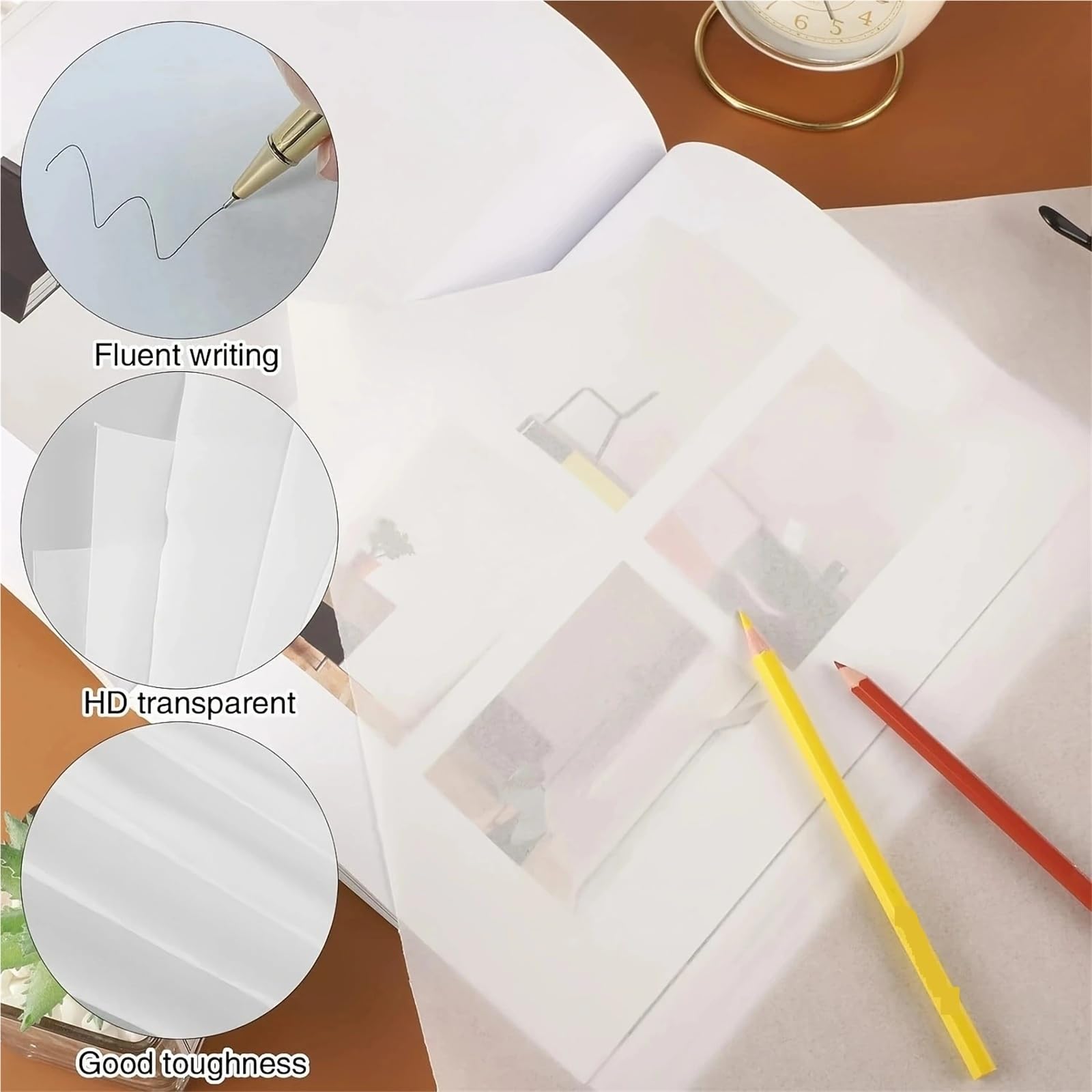 Papel De Calco Rollo de papel calco blanco 12x50yd | Manualidades de dibujo transparente translúcido