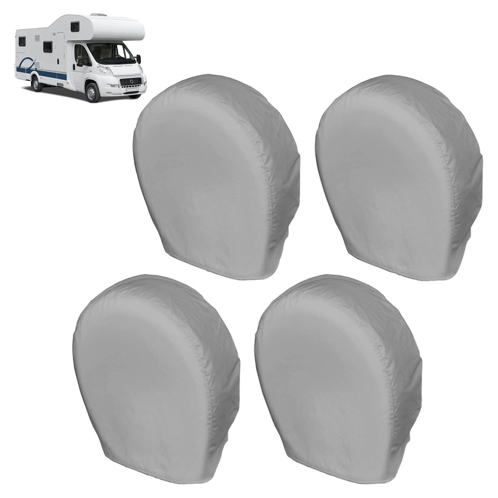 Blueshyhall Lot de 4 housses de roue compatibles avec pneus de 24 à 26 pouces, imperméables, résistantes au soleil et à la poussière, en tissu 420D, housse de protection avec bande élastique et