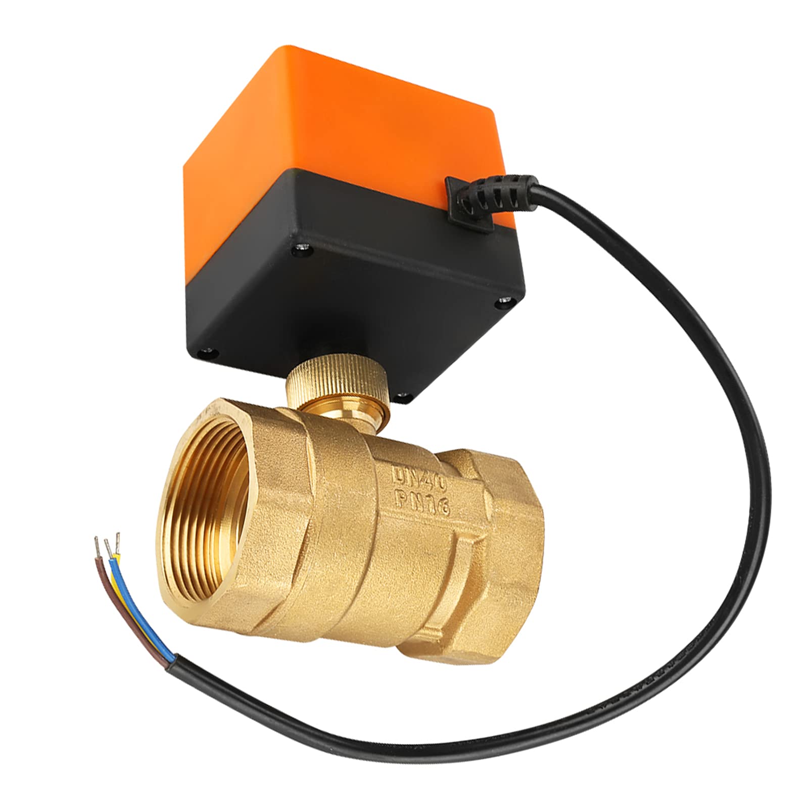 Tbest Válvula Motorizada de Latón DN40 G1-1/2 Pulgada CA