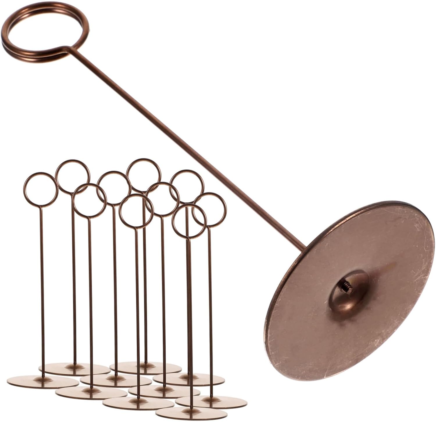 TEHAUX 12pcs Stainless Steel Table Number Holders Elegant Place Card Clips for Weddings Events and Parties Supplies Random Colors