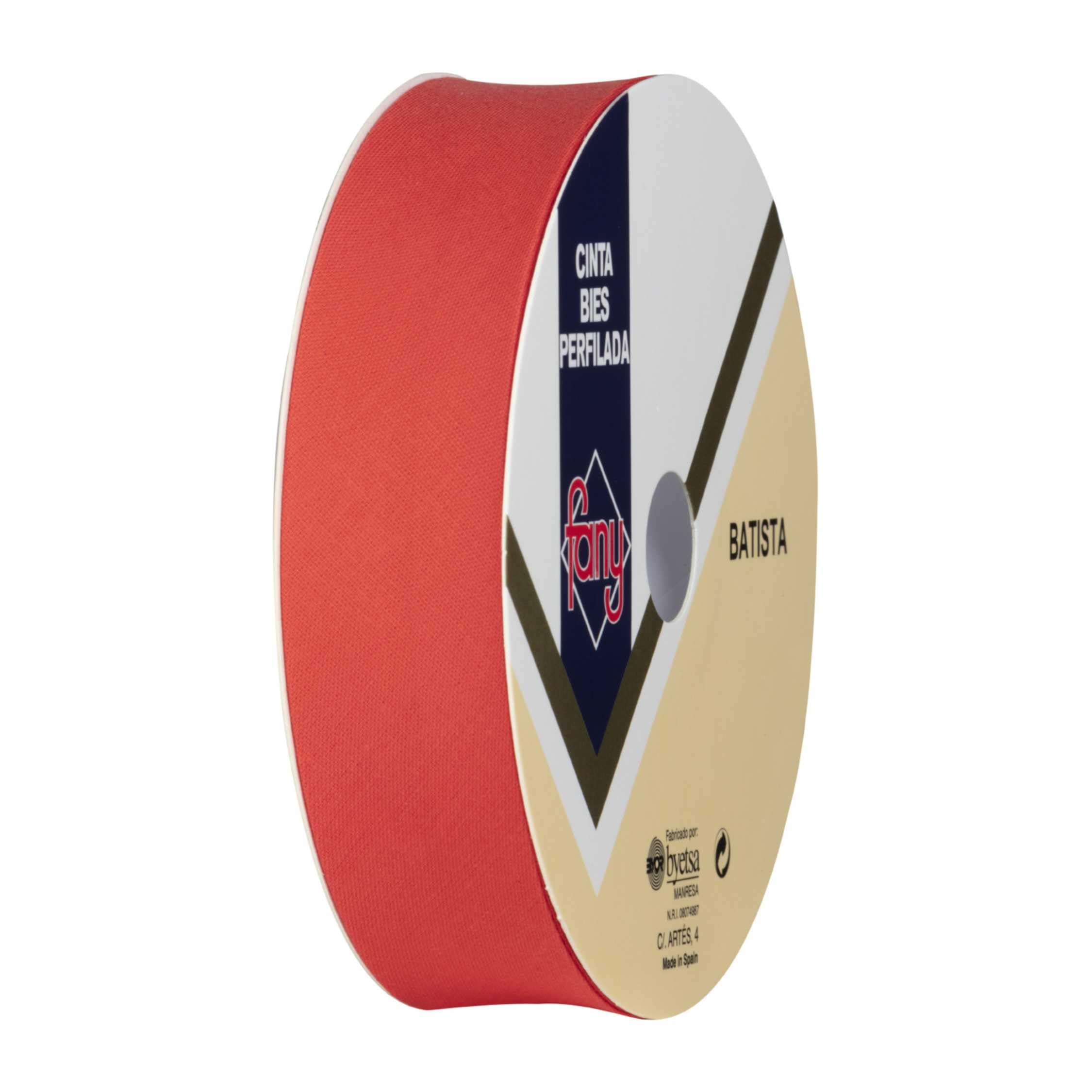 Discover Lifestyle & Fashion Fabrics Bias Binding Tape Polycotton Poly Cotton Sewing Piping Bunting Decorative Trim Edging Hemming Huge Colour Range | 18mm Wide (25 Metre Roll, Coral Pink)