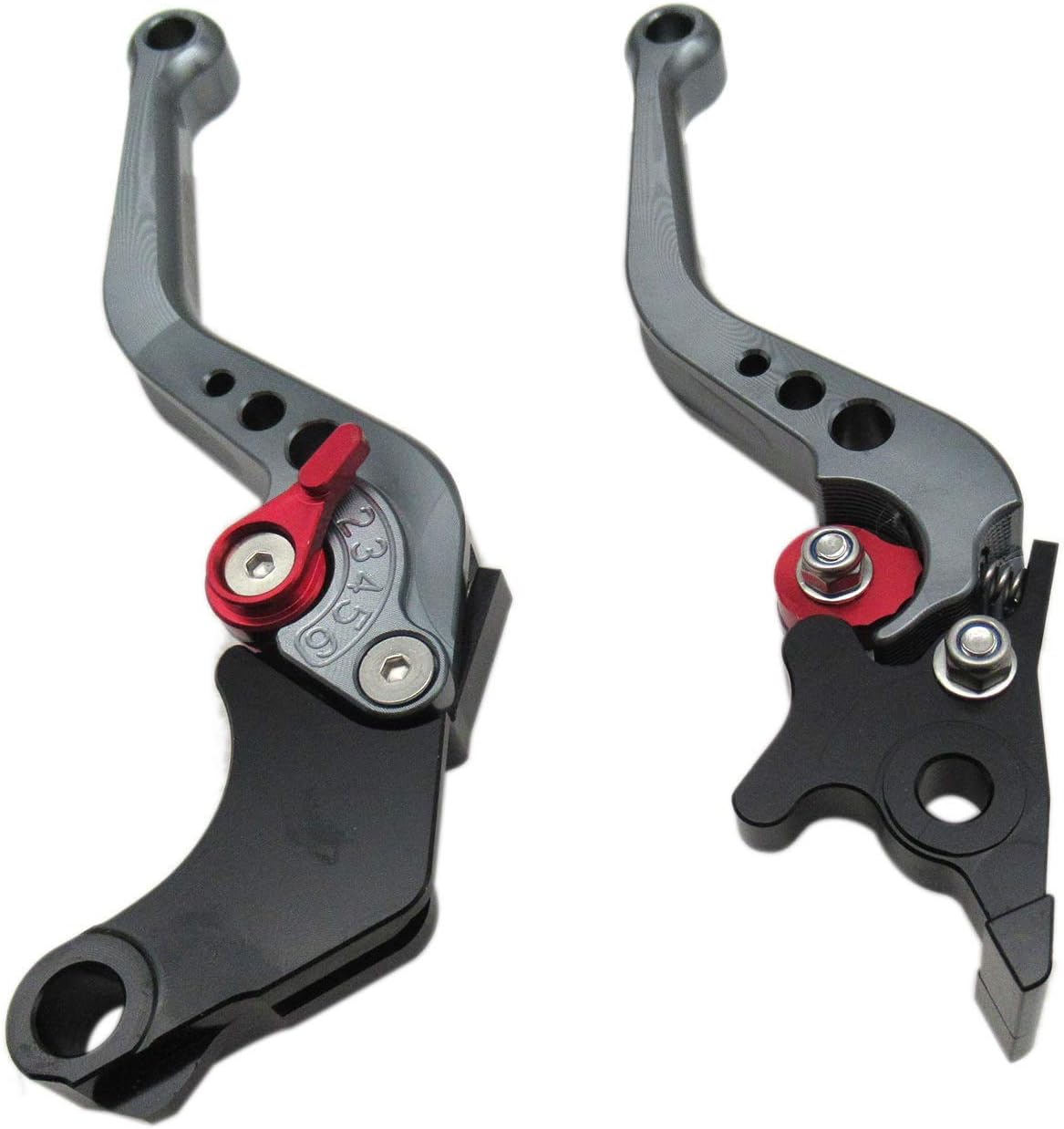 New Titanium Gray CNC 6 Position Shorty Brake Clutch Lever for Ka-wasaki ZX10R 2004-2005