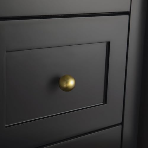 Miniatura 9 de Goo-Ki Pomo de gabinete de latón antiguo de 1.2 pulgadas, tiradores de gabinete retro con material de aleación de zinc, perilla delicada para