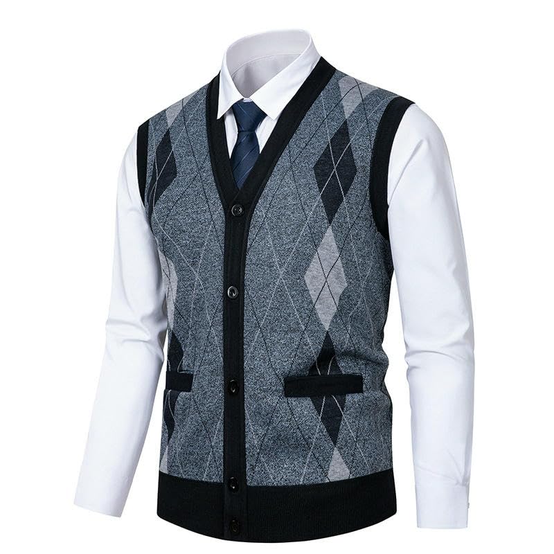 Cárdigan para hombre sin mangas perfecto para lucir informal y cómodo en la oficina 5