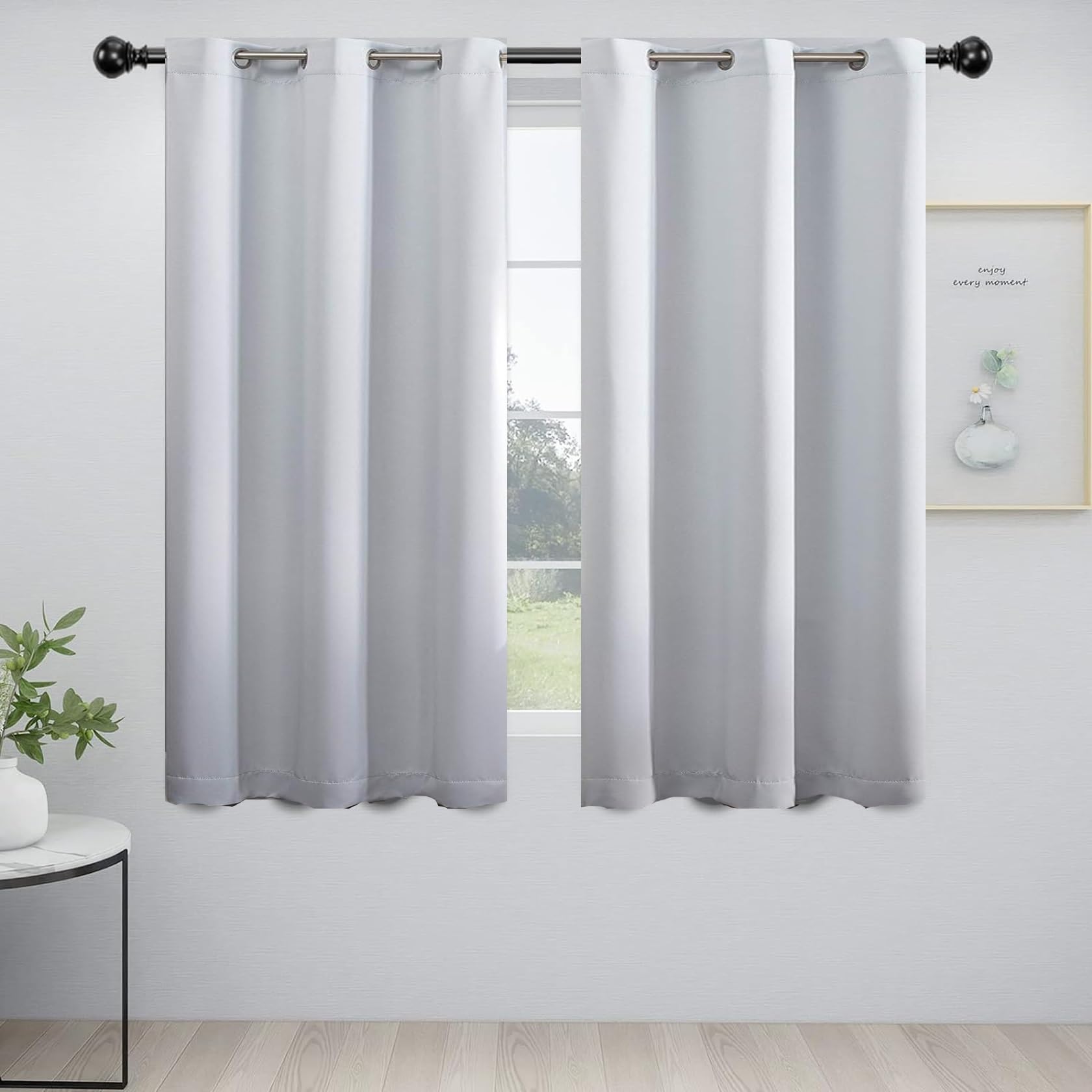 Rideaux occultants à oeillets 190x250 cm blanc pour chambre
