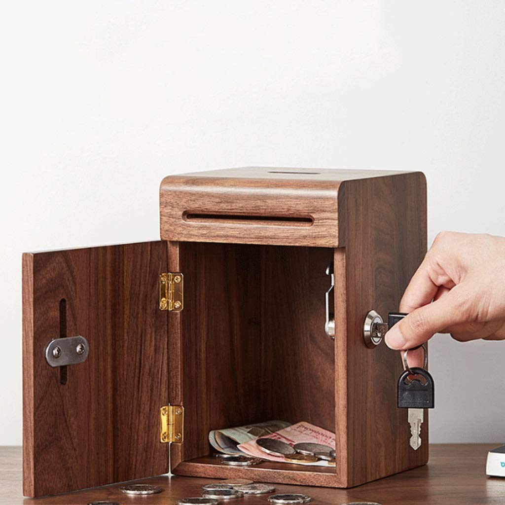 Tirelire Pour économiser De L'argent | Tirelire En Bois à 3 Compartiments Avec Couvercle Amovible, Tirelire Portable Pour La Maison, La Chambre à Coucher, L'appartement Pw Tools