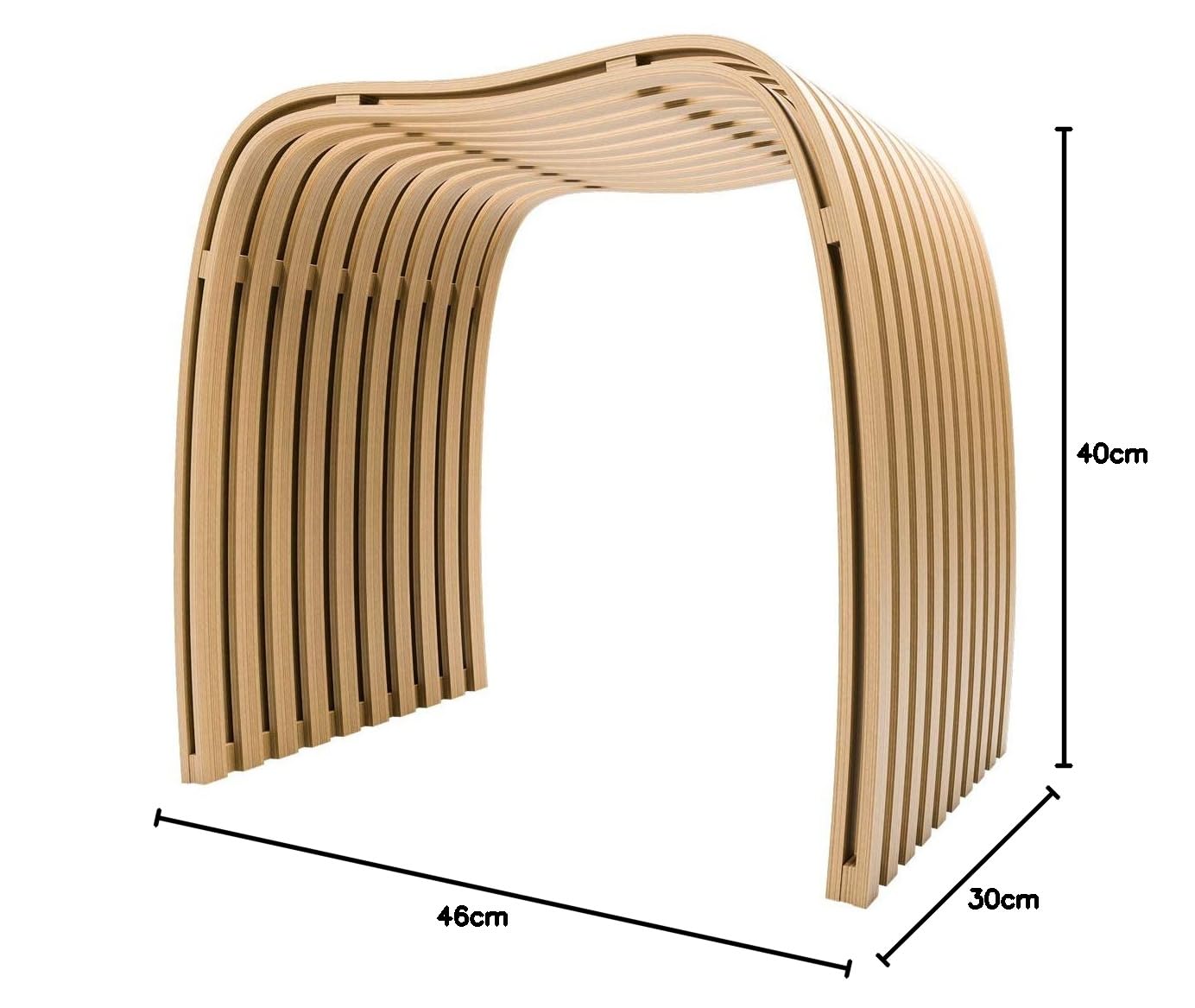 Schulte Badhocker aus Bambus, 46 cm hoch, rutschfest und ergonomisch, belastbar bis 130 kg, Stabiler Badezimmer- und Duschhocker