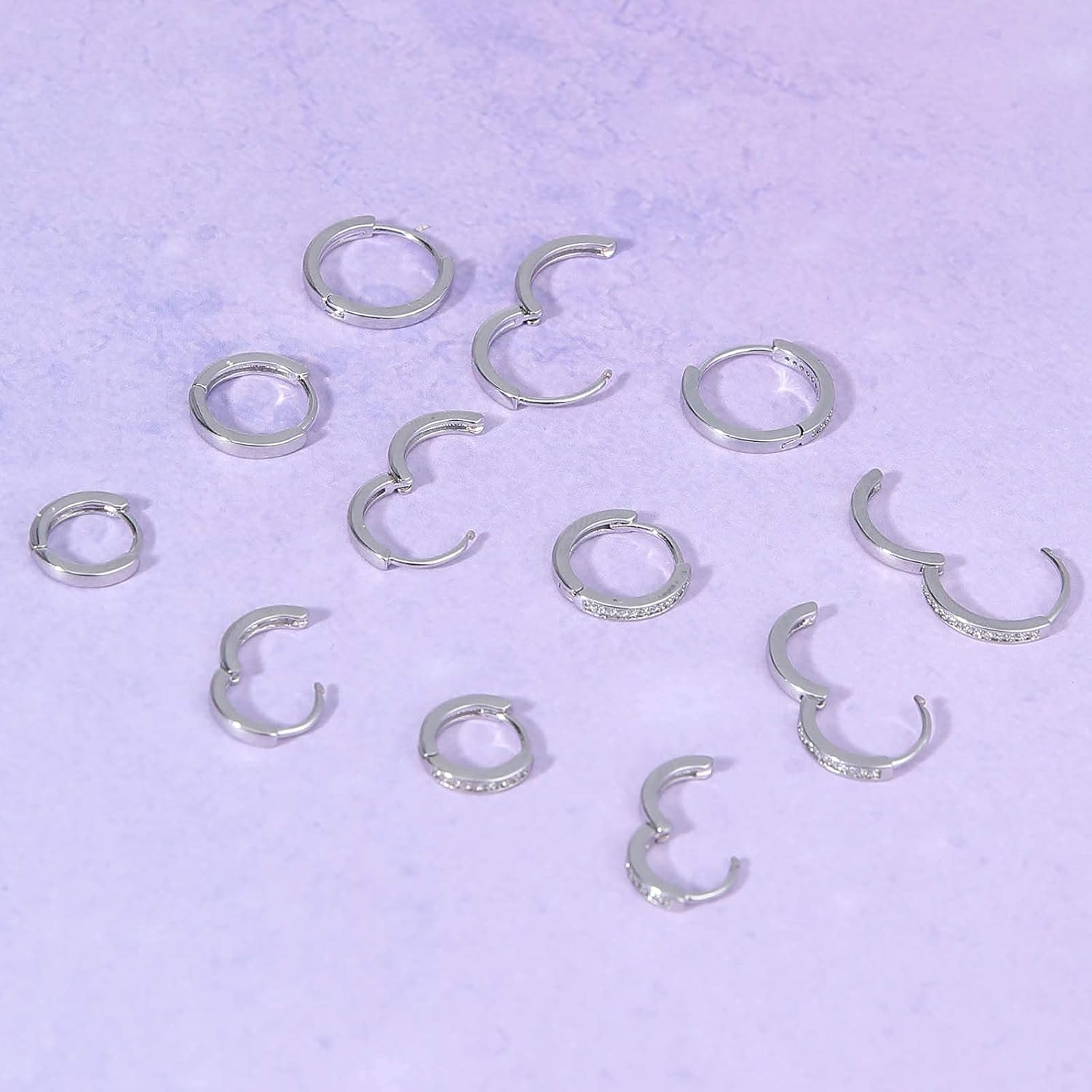 Gacimy Small Gold Huggie Hoop Earrings for Women, 14K Gold Plated Tiny CZ Cartilage Earrings for Women - Image 7