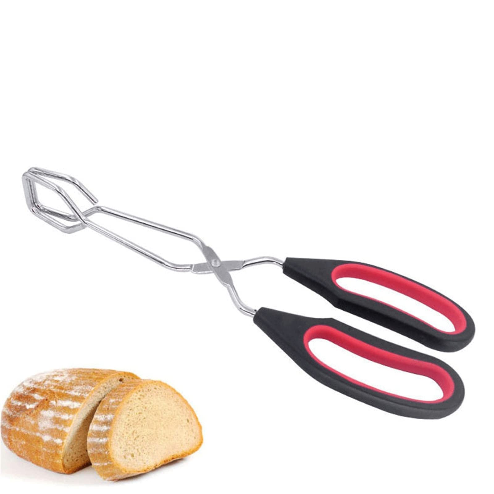 Szczypce kuchenne narzędzia do grilla szczypce nożycowe do grilla szczypce do żywności z grilla długa rączka nożycowy grill chleb pieczeń klip szczypce do pieczenia w kuchni