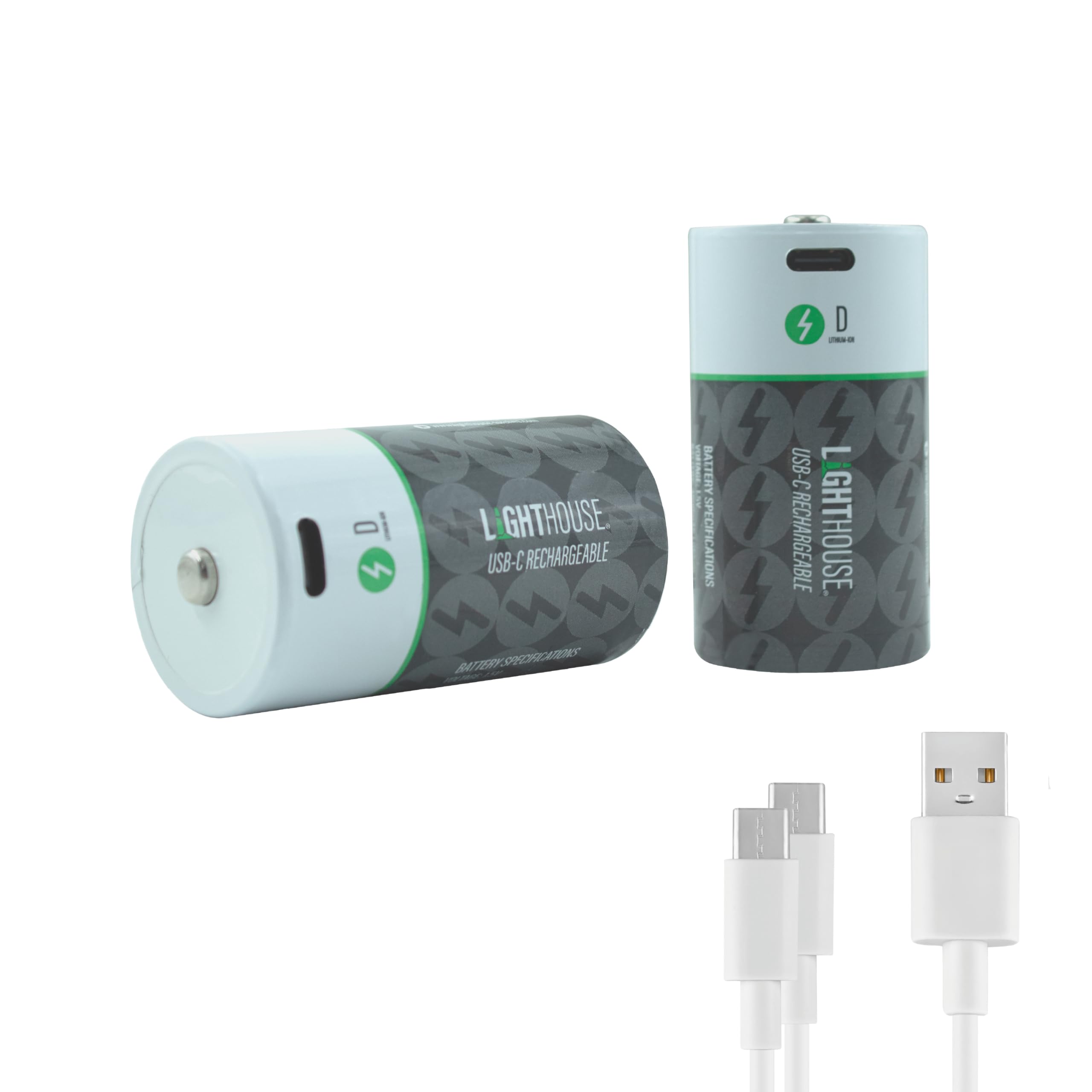 Lighthouse D Usb-C Rechargeable Battery Li-Ion Pack Of 2 5023969015866