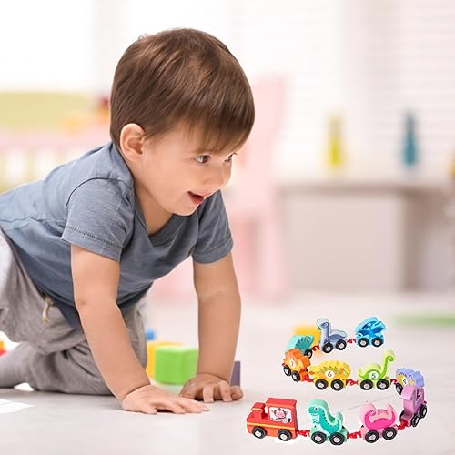 Miniatura 7 de Juguetes para niños de 4 y 3 años, juguetes Montessori para niñas de 3 a 4 años, regalos de cumpleaños, juego de tren de madera, juguetes de