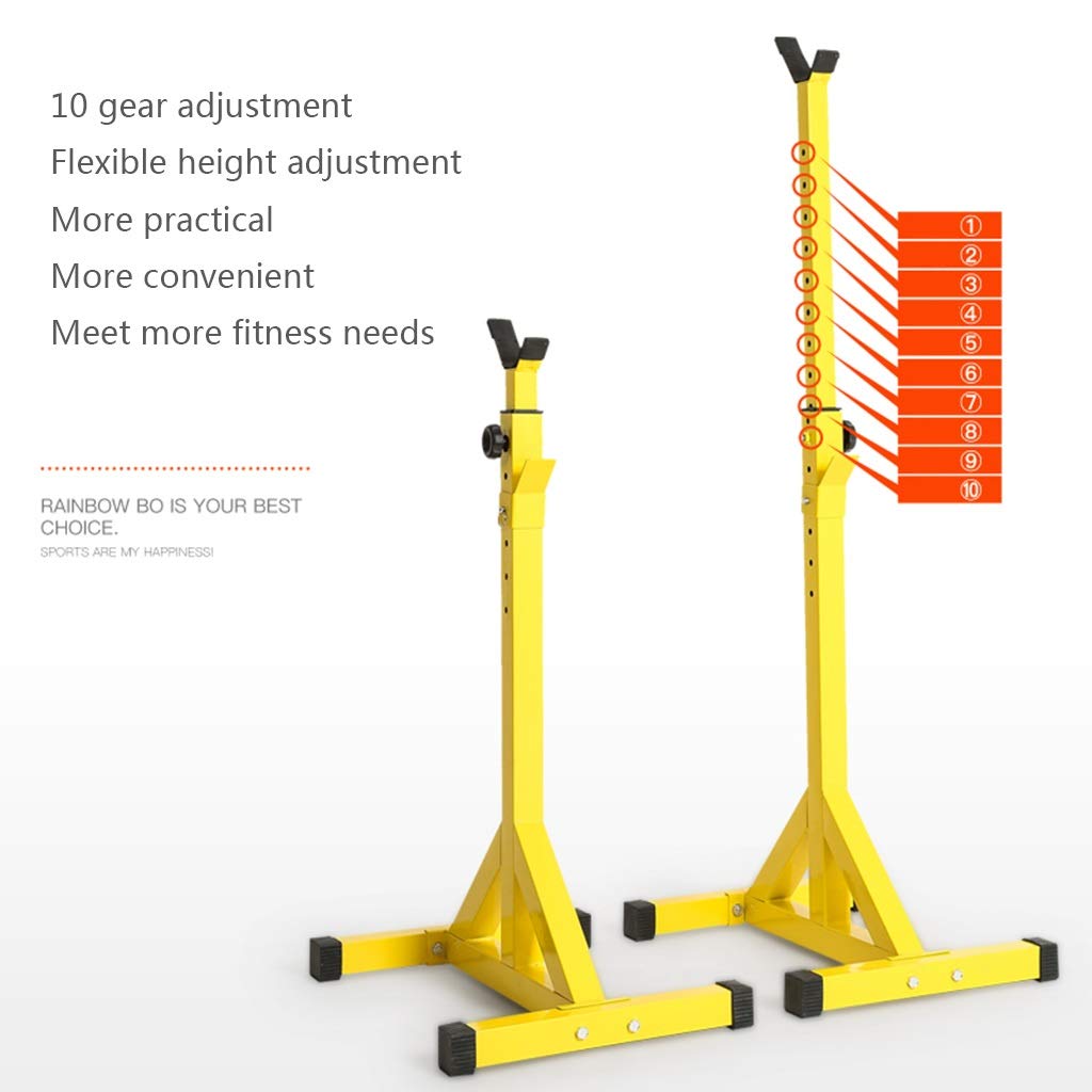 Aparato para sentadillas Press de banca Estante multifuncional Soporte ajustable Gimnasio casero en casa Soporte de entrenamiento de fuerza Estante para barra de fitness para hombre Solo vende estante
