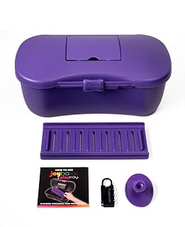 Joyboxx + Playtray (Purple/Purple) LIMITED EDITION - The #1 Toy Box for Adults - Hygienic Clean and Lock Storage System, Made in the USA, Non-Toxic, Recyclable