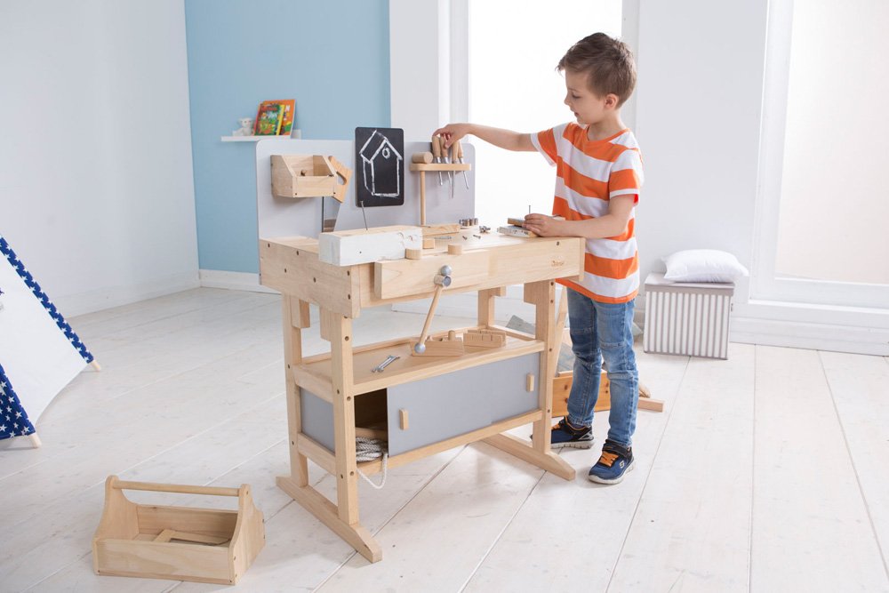 howa Établi pour Enfants Massif avec Ensemble d'outils de 32 pièces 4900