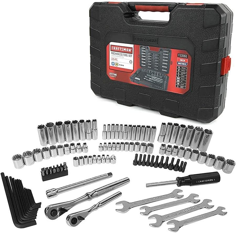Craftsman Mechanic Tool Set, 104 Pieces, Includes 20.5” Drawers, 3