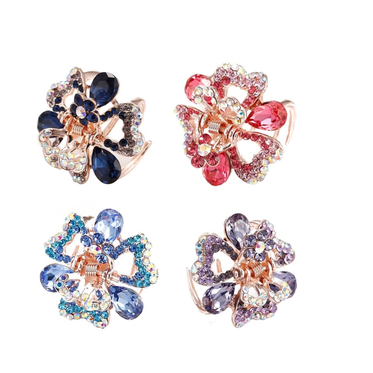 WOONEKY 3 Set Di Graziose Clip Per Di Mini Accessori Per Finti Per Donne E Ragazze 4 Pezzi * 3