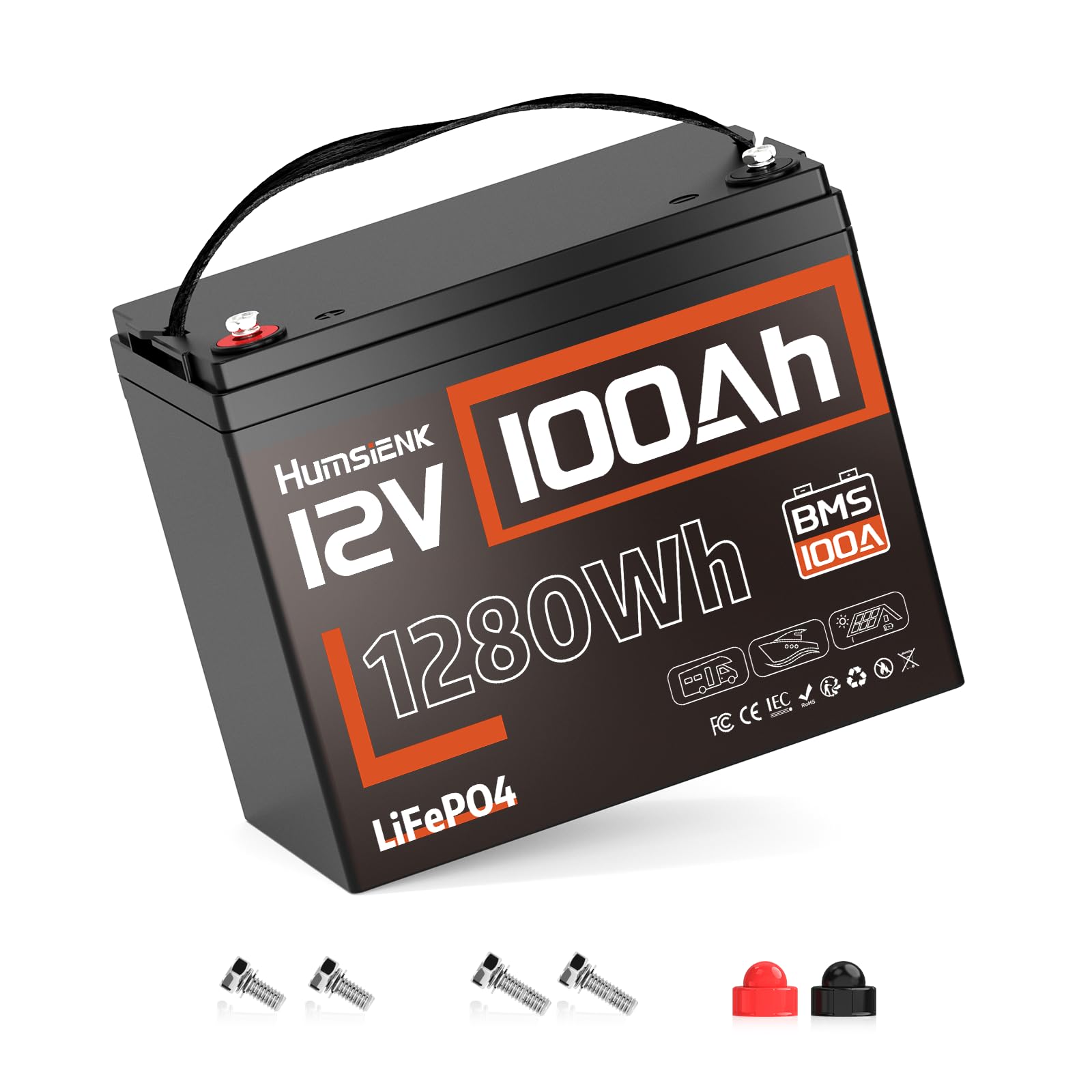 Amazon.co.jp: Humsienk 12V 100Ah LiFePO4電池 【超軽量10.4kg