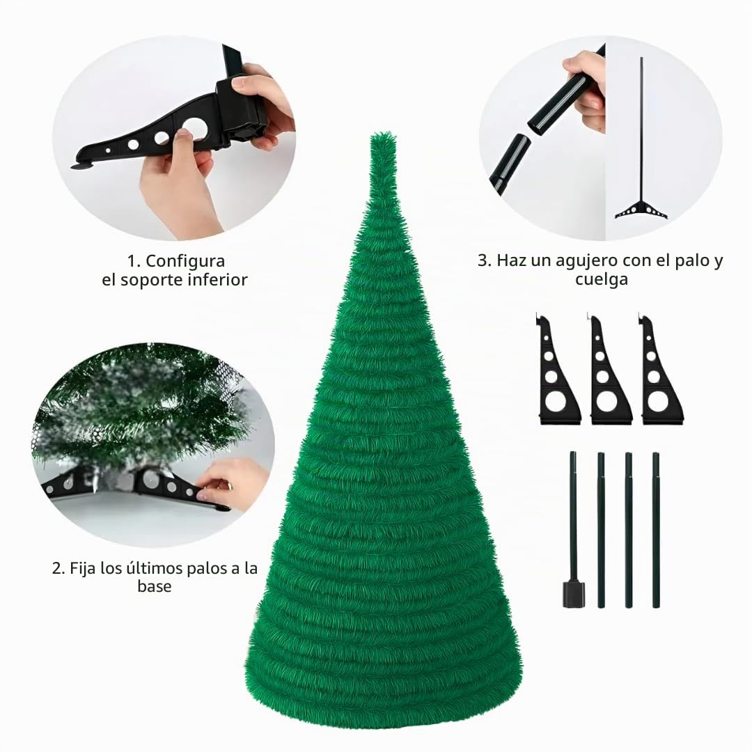 Arbol de Navidad Pop up - Arbol de Navidad Plegable - Plegado facil y rapido - Facil de Guardar